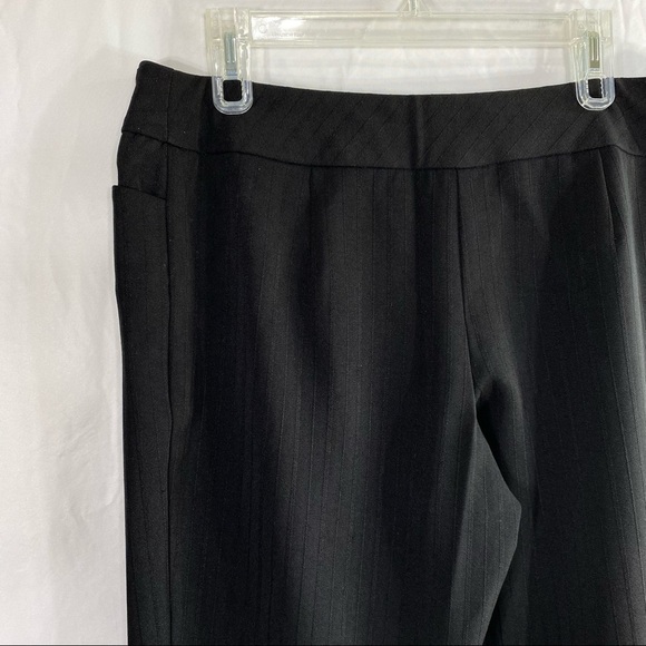 Studio 253 Black Pinstriped Dress Capri Pants - Picture 4 of 6